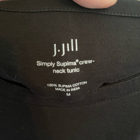 J Jill Supima Cotton Crew Neck Tunic Tee - Picture 3 of 4